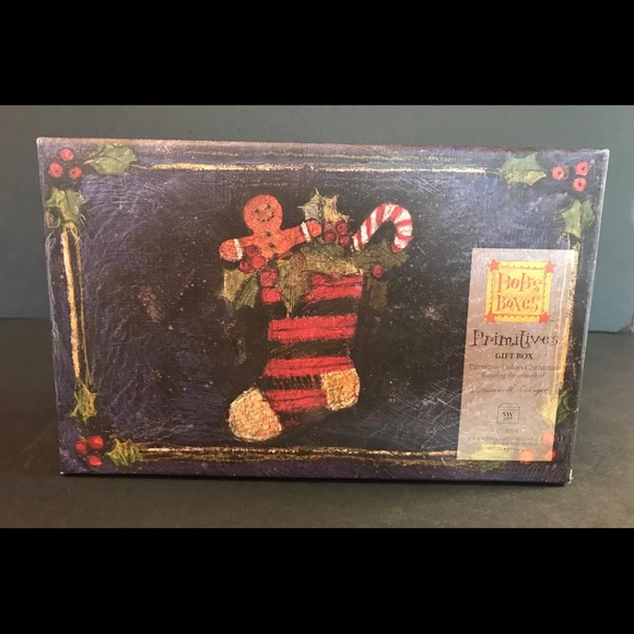Bob’s Boxes “Primative Colors Christmas ” Susan Winget Artwork Set of 3 Nesting. - Picture 7 of 10